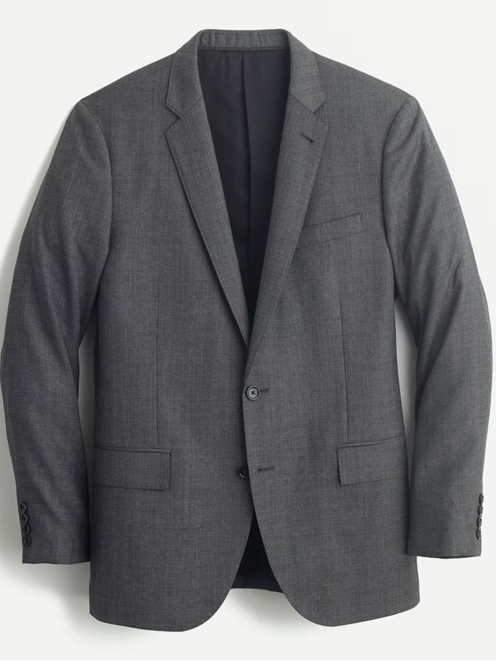 J.Crew Ludlow Slim-fit Blazer Jacket double vent Italian worsted wool Gray 36R